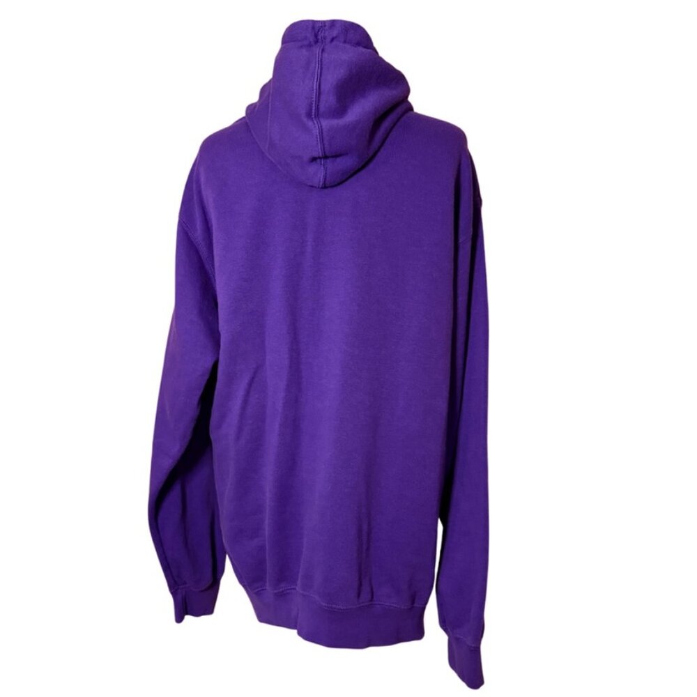 Vintage Clemson Purple + Orange Collegiate Pullover Hoodie Sweatshirt Large - Picture 2 of 3